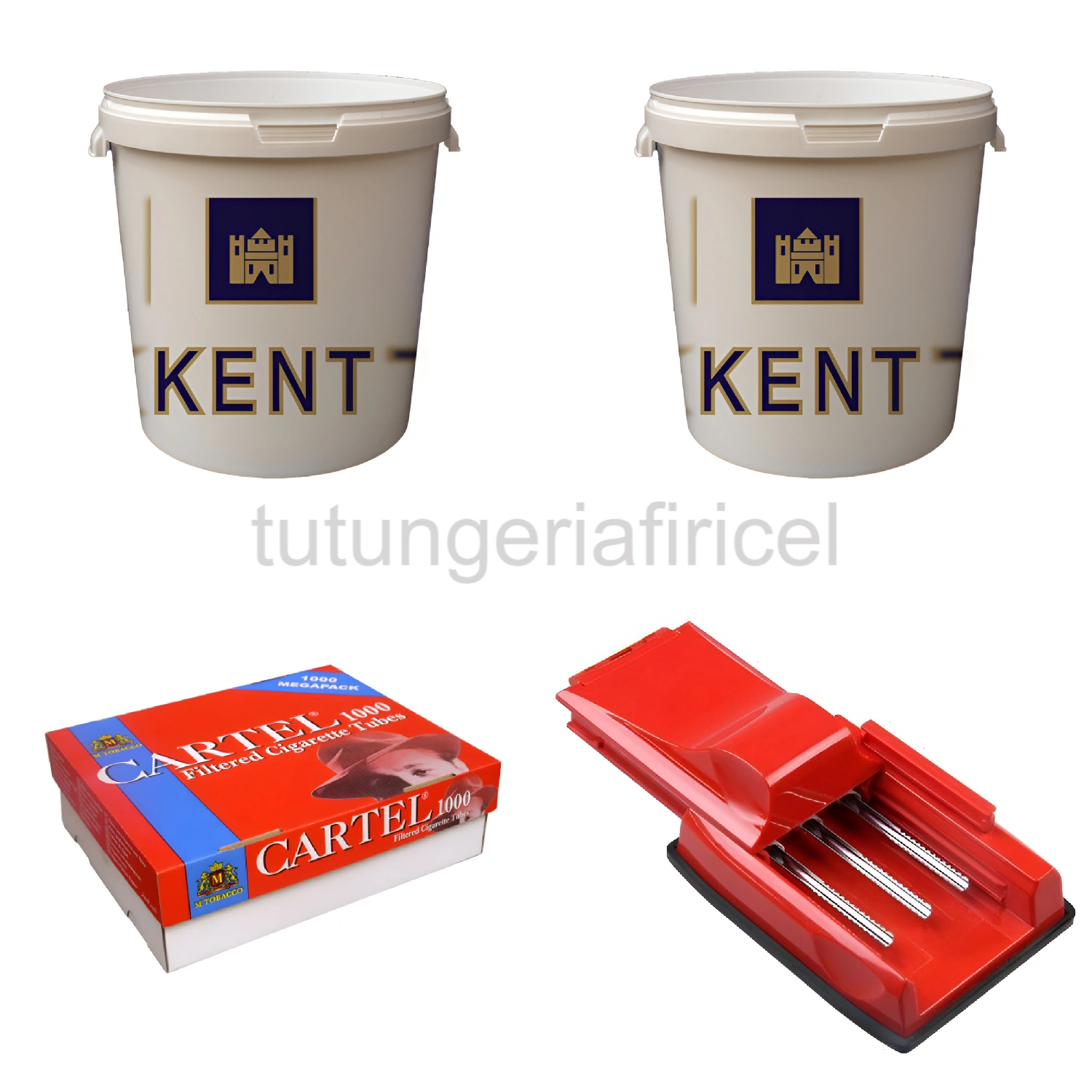 2 X Tutun la Găleată Kent 0.1 + Aparat de Facut Țigări + Tuburi Țigări Cartel 1000 Buc — Oferte, 1000 bucăți