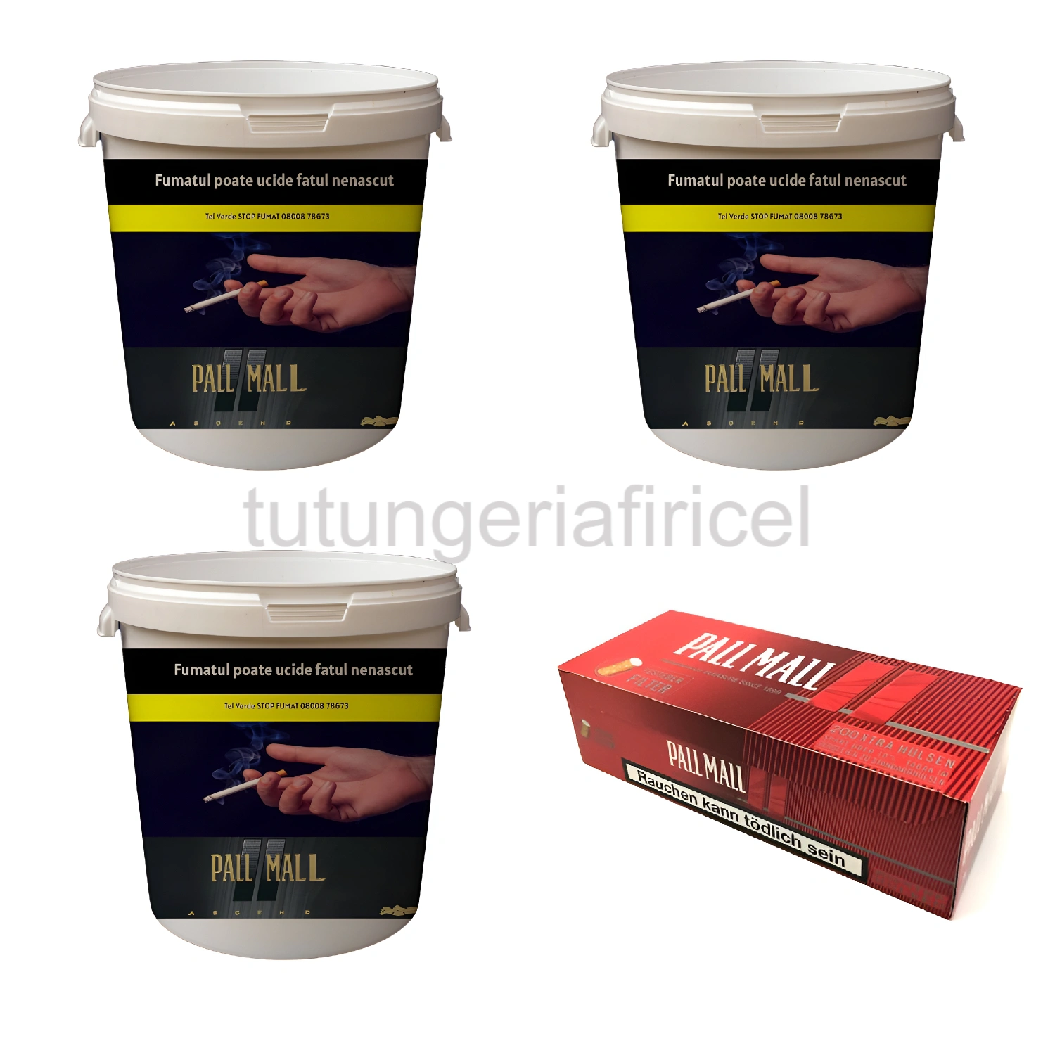 3 X Tutun la Găleată Pall Mall 0.1 + Tuburi Țigări Pall Mall 200 Buc — Oferte, 200 bucăți